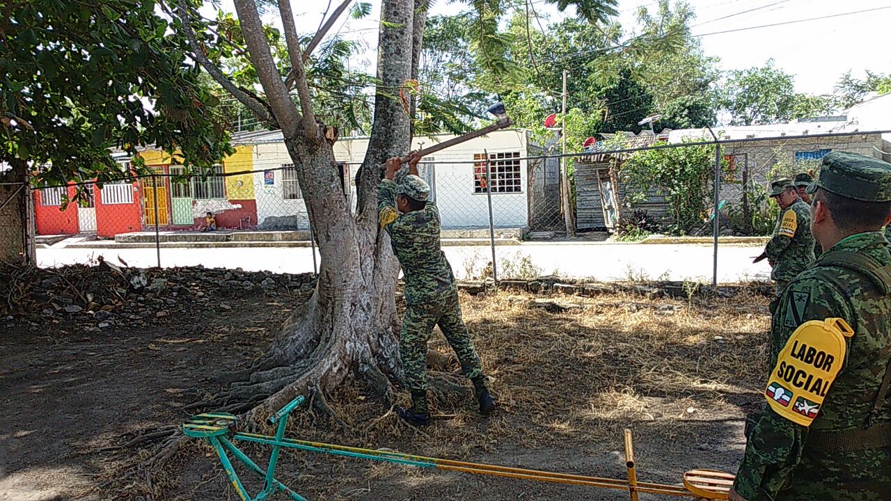 Ejército Mexicano mantiene labor social en escuelas