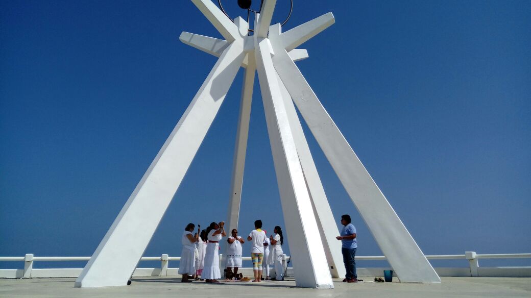 Con rituales dan la bienvenida al eclipse de sol en Coatzacoalcos