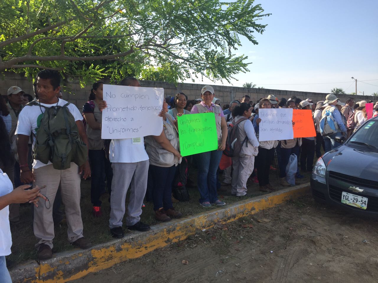 Protesta personal de vectores en Coatzacoalcos