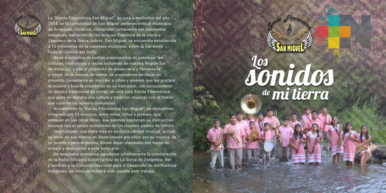 Niños indígenas popolucas graban su primer álbum discográfico