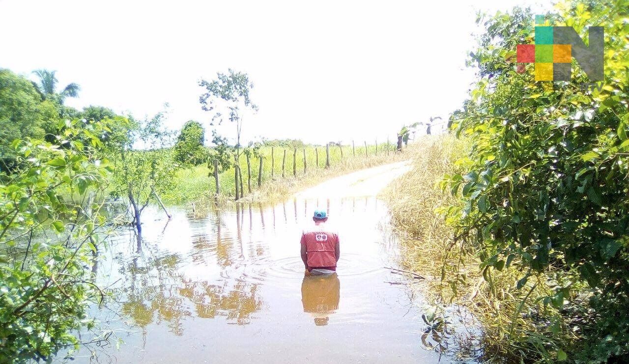 Desborda río Coatzacoalcos afectando zonas bajas de Hidalgotitlán