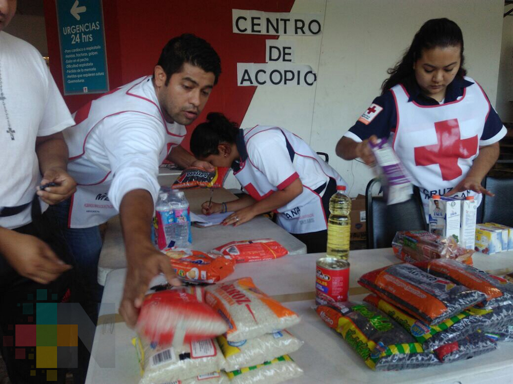 Cruz Roja del puerto de Veracruz activó un centro de acopio
