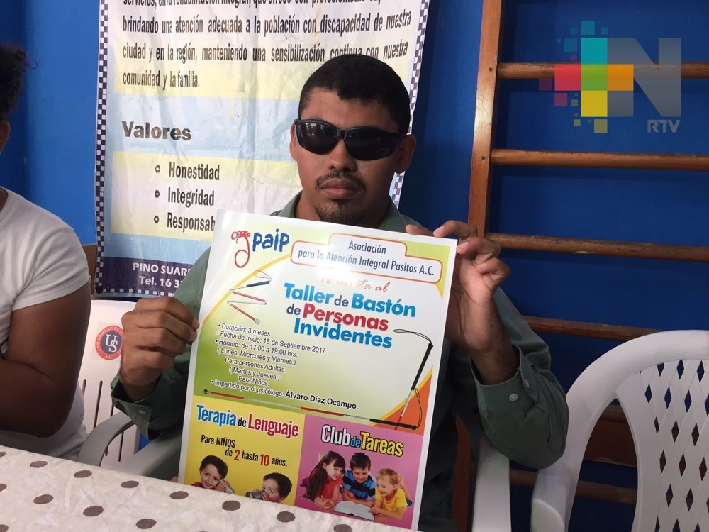 Fundación Pasitos de Coatzacoalcos impartirá taller para personas invidentes
