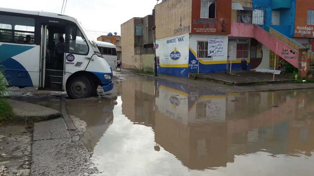 Se genera otro hundimiento en fraccionamiento Oasis de Veracruz
