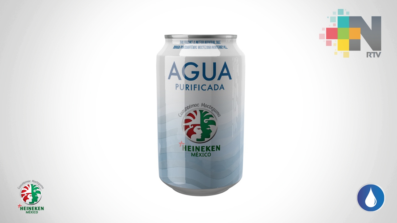 En solidaridad, Heineken México detiene producción de cerveza y enlata agua potable