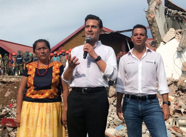 Peña Nieto llama a la solidaridad y unidad con los damnificados