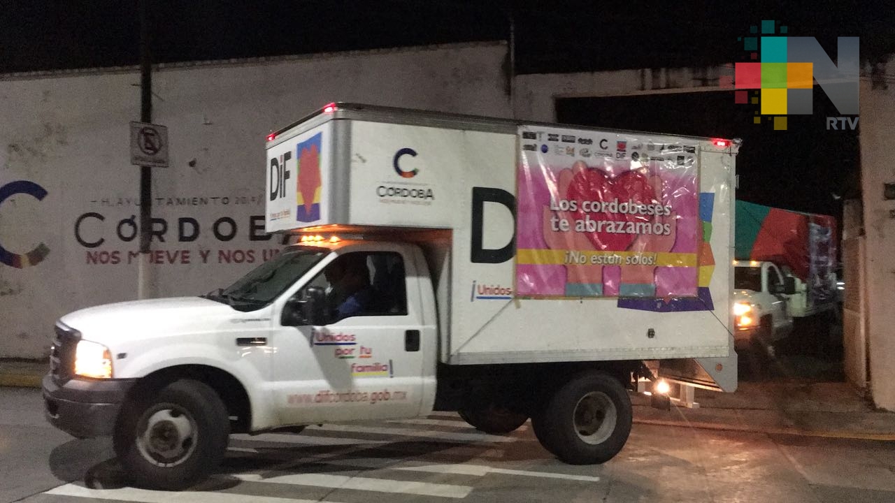 Córdoba envía víveres a damnificados de Puebla