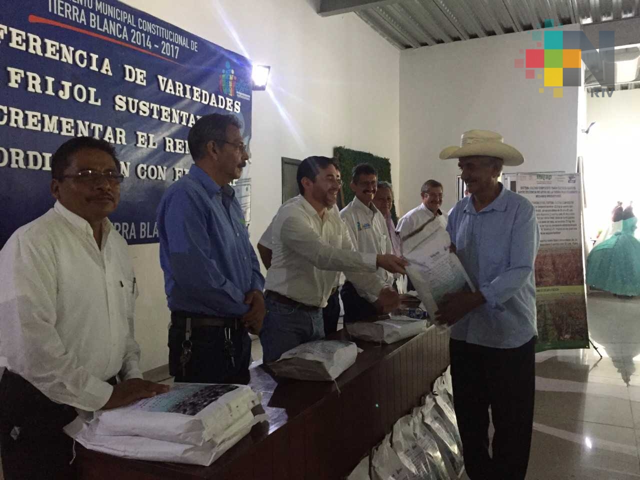 Productores de Tierra Blanca reciben semillas de frijol sustentable