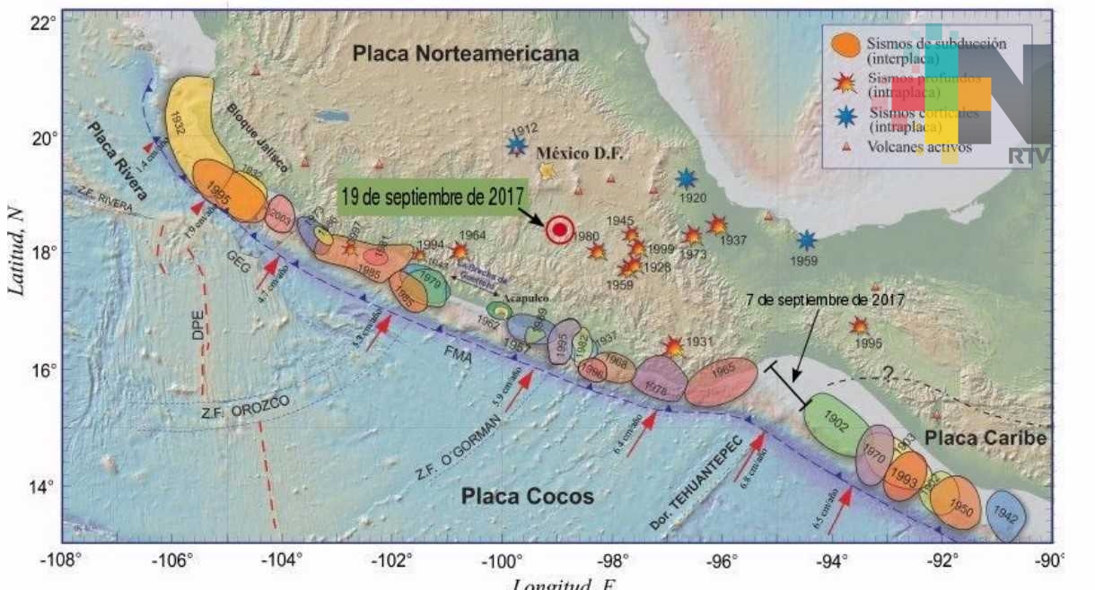 Van 34 réplicas del sismo del 19 de septiembre; de 4.0 la mayor magnitud: SSN