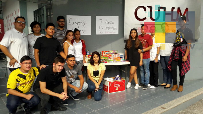 Instalan universitarios centros de acopio para damnificados por sismo