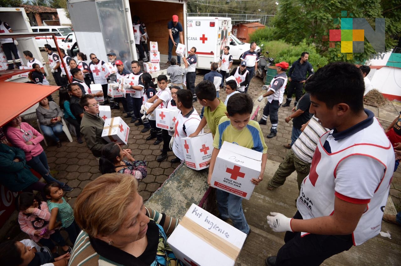 Entrega Cruz Roja Edomex 252 toneladas de ayuda humanitaria a damnificados por sismo