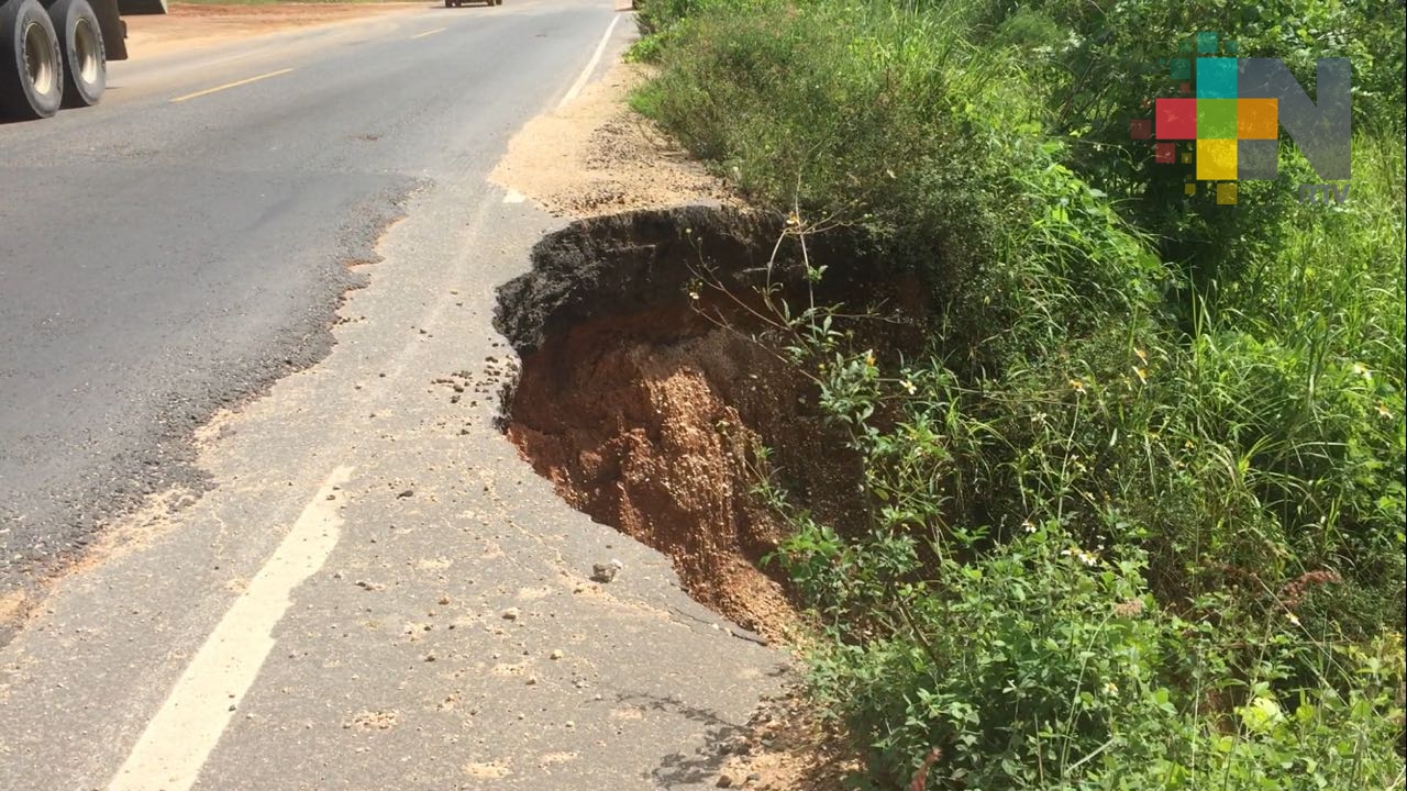 Lluvias abren socavones en la costera del Golfo