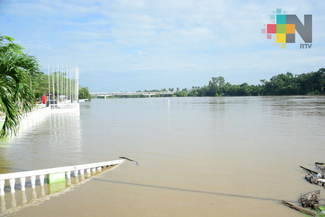 Río Pánuco sin rebasar la escala crítica