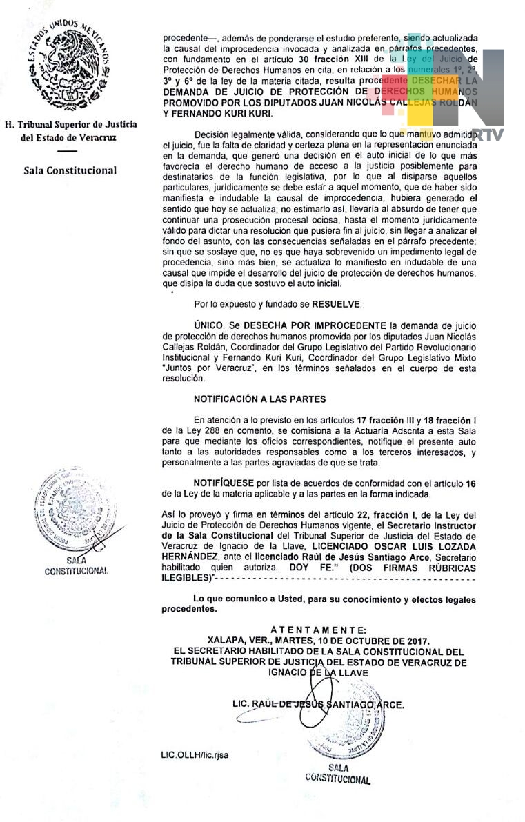 Desechan juicio contra permanencia de Sergio Hernández en la JUCOPO