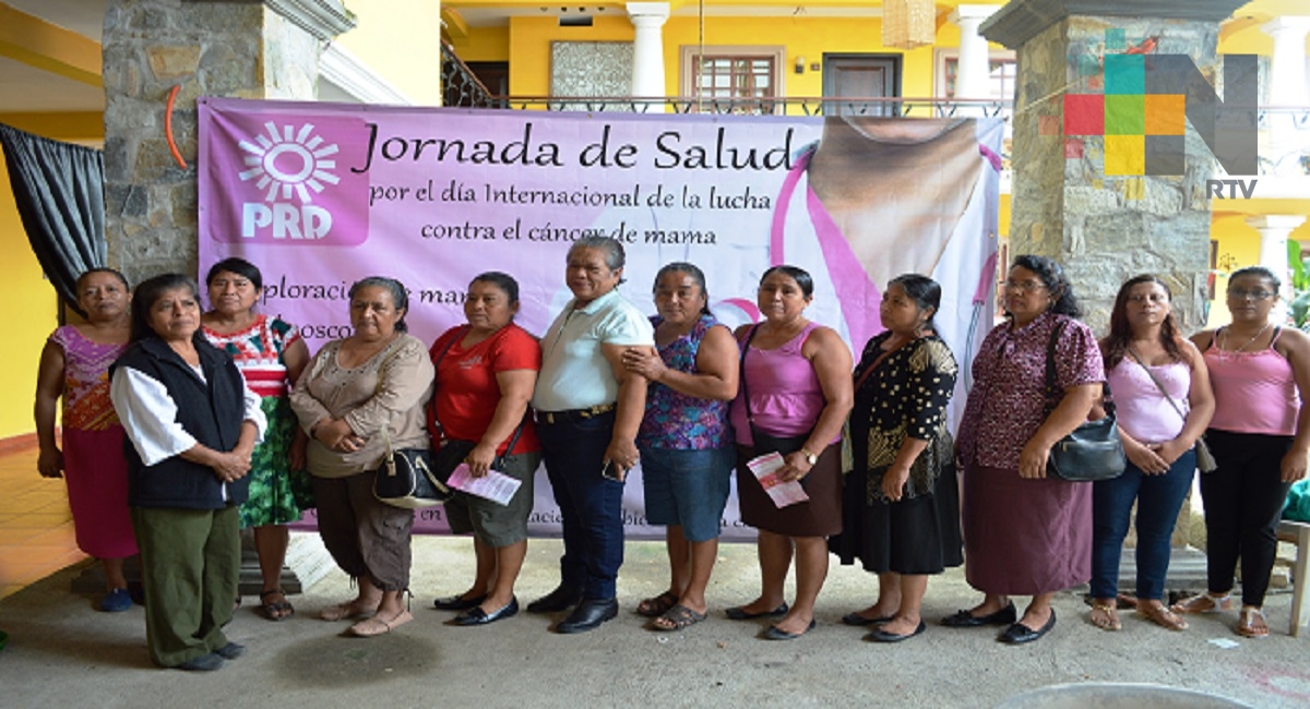 Realiza PRD jornada de salud para detectar cáncer de mama y cervicouterino