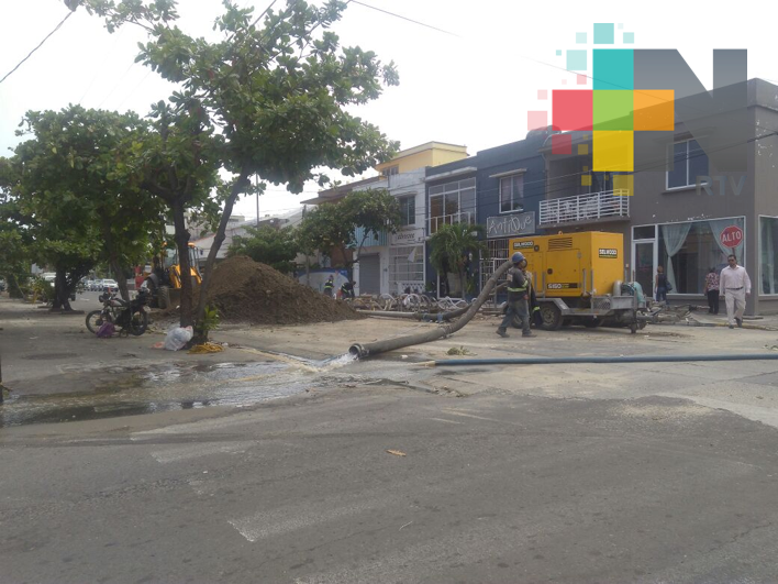 Por reparación de drenaje cierran circulación de la Avenida Xicoténcatl