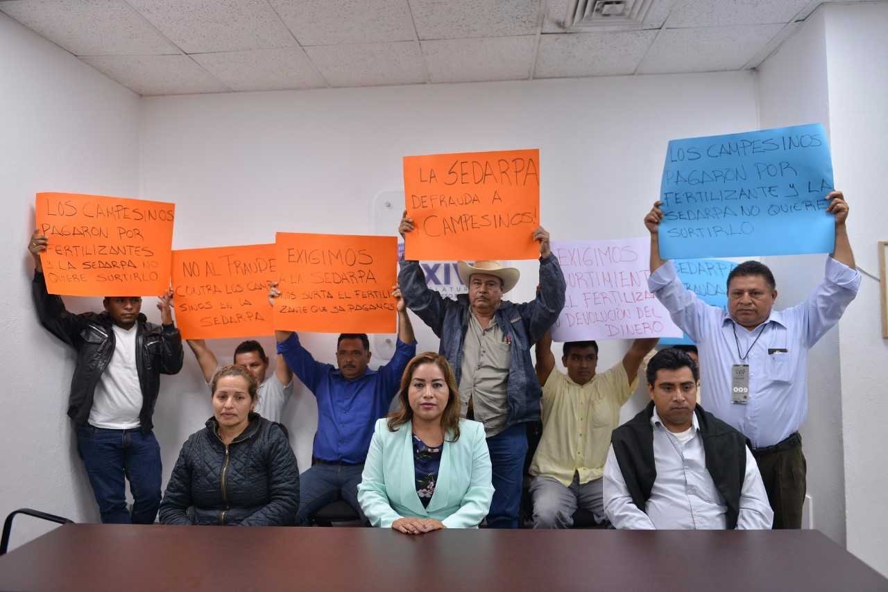 Pide diputada a la Sedarpa cumplir con apoyo de fertilizante a productores