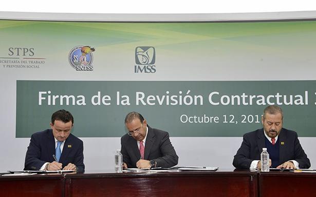 IMSS y SNTSS concluyen revisión contractual 2017-2019