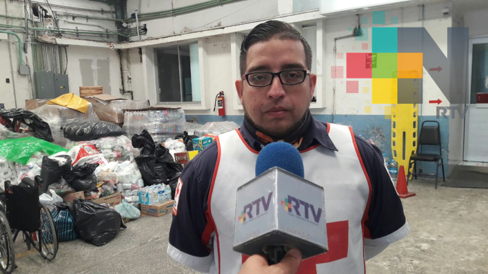 Entrega Cruz Roja delegación Veracruz 200 toneladas de ayuda humanitaria para damnificados por sismos