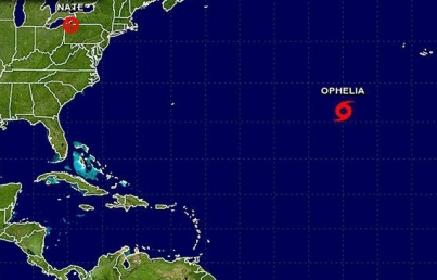Tormenta Ophelia podría convertirse en huracán en el Atlántico
