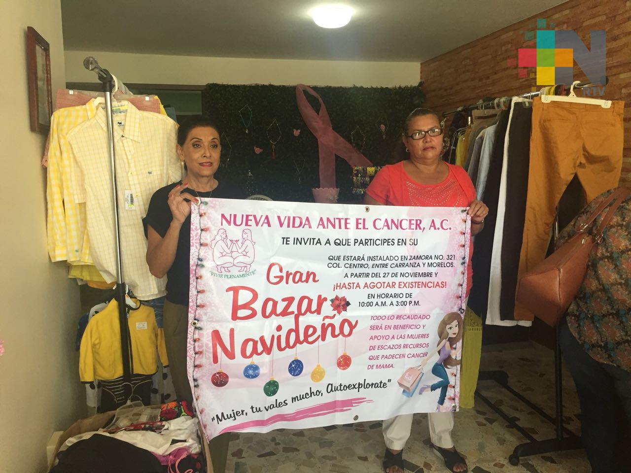 Fundación Nueva Vida ante el Cáncer pone bazar para apoyar a mujeres con cáncer de mama