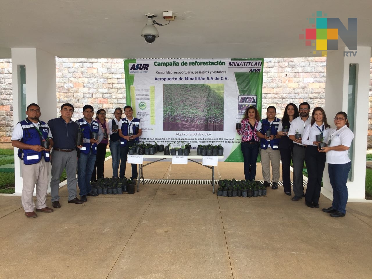 Inicia Aeropuerto Internacional de Minatitlán campaña de reforestación donando árboles frutales