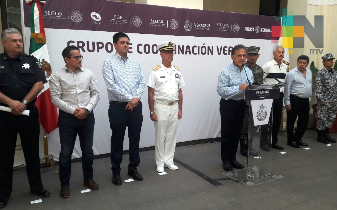 A la baja la incidencia delictiva, destaca el gobernador Yunes; detenidos los presuntos homicidas del doctor Casanova