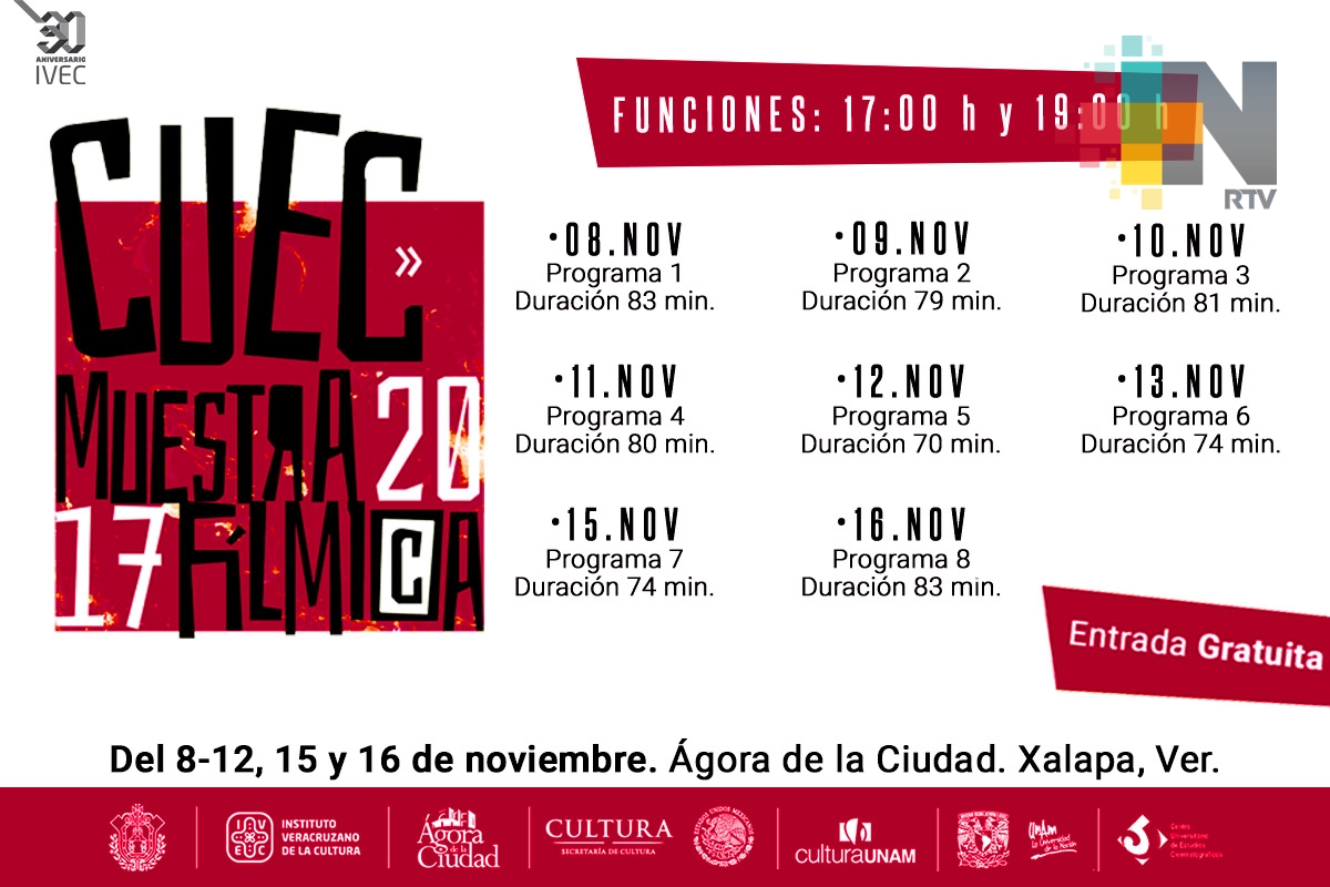 Exhibirá Ágora de la Ciudad la Muestra Fílmica del CUEC, del 8 al 16 de noviembre