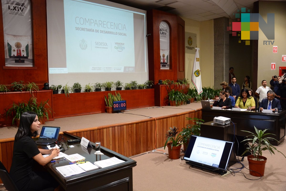 Comparece titular de Sedesol ante diputados locales