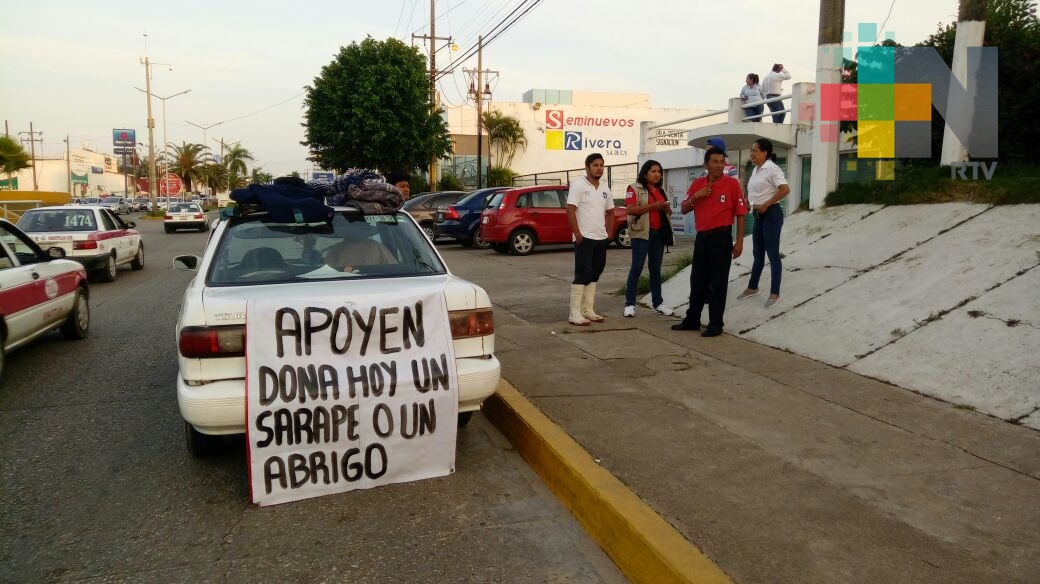 Realizan colecta de abrigos y cobertores para indigentes en Minatitlán