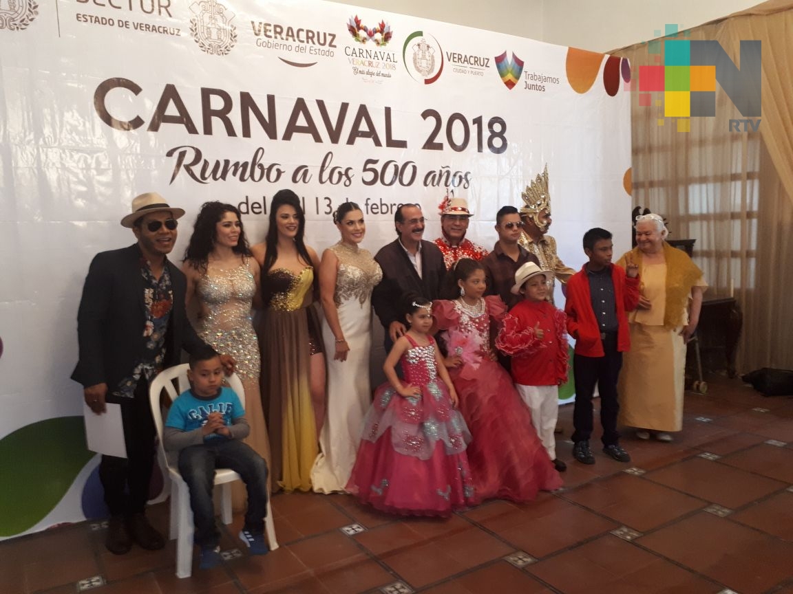 Presentan Corte Real del Carnaval de Veracruz 2018