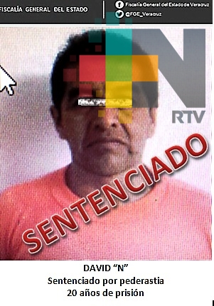 Obtiene Fiscalía Regional Xalapa sentencia de 20 años de prisión contra pederasta