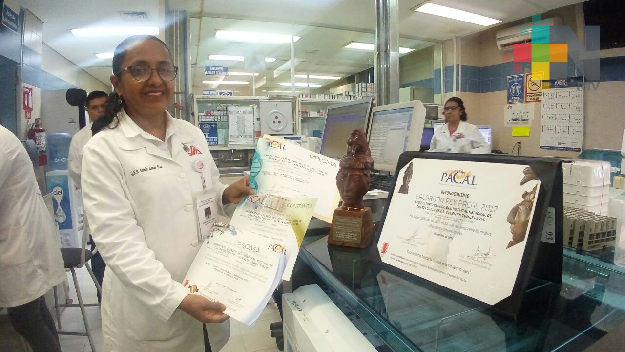 Reconocen calidad de laboratorio de hospital regional de Coatzacoalcos
