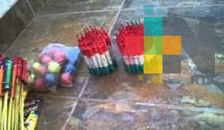Continúa el decomiso de cohetes en municipios del sur de Veracruz