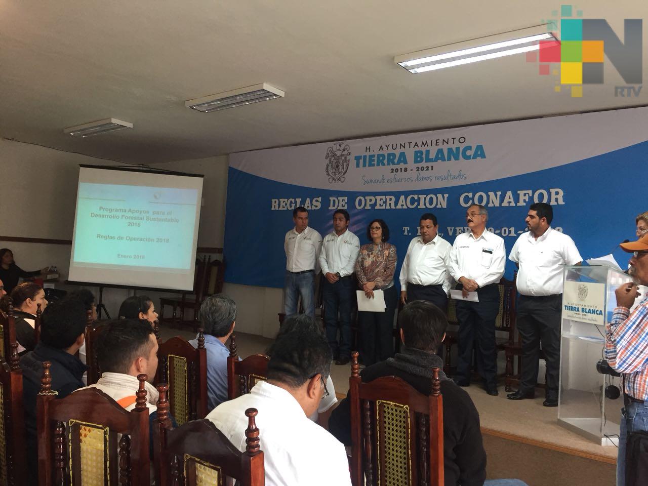 Presentan programa de forestación en Tierra Blanca