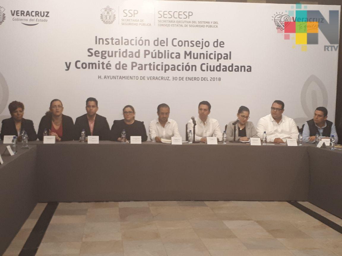 Veracruz, municipio 111 en instalar el Consejo de Seguridad Pública Municipal