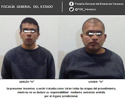 Obtiene FGE  legalización de detenciones, imputaciones y prisión preventiva contra dos probables secuestradores, en Papantla