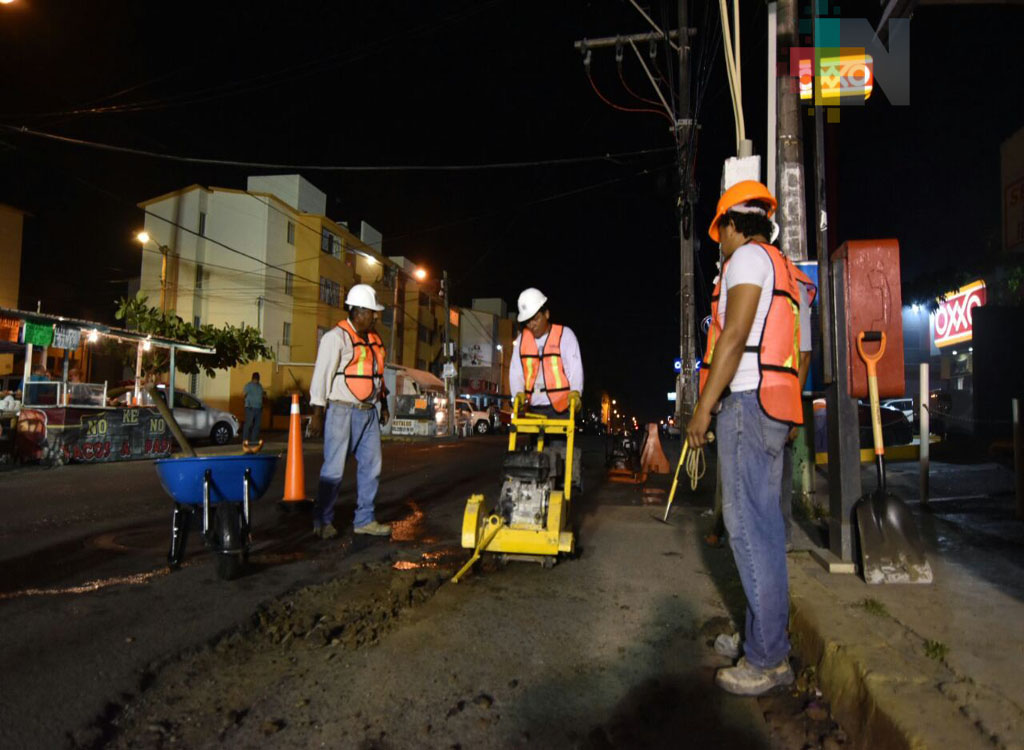 En Boca del Río inicia programa Bacheo Nocturno