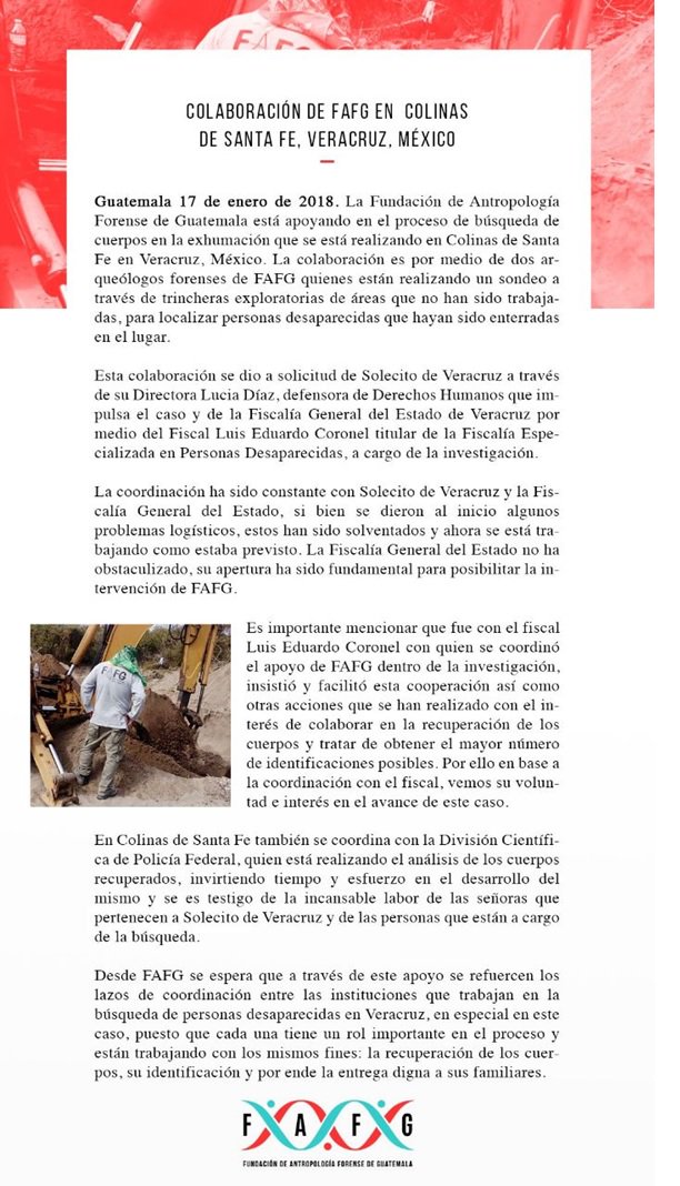 Fundación de Antropología de Guatemala aclara que FGE no obstaculizó su trabajo; su apertura ha sido fundamental para nuestra intervención, asegura