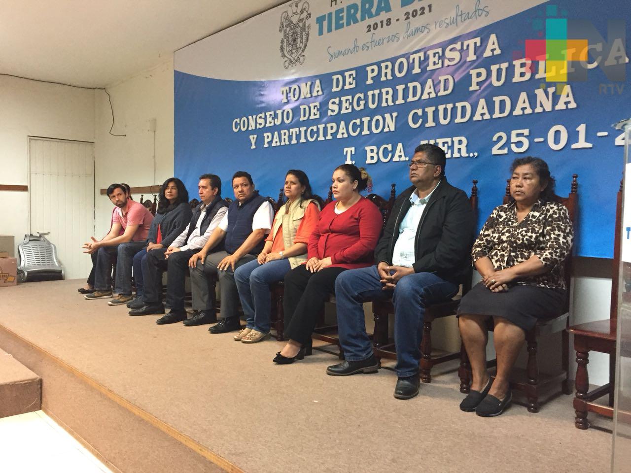 Instalan Consejo de Seguridad Pública en Tierra Blanca