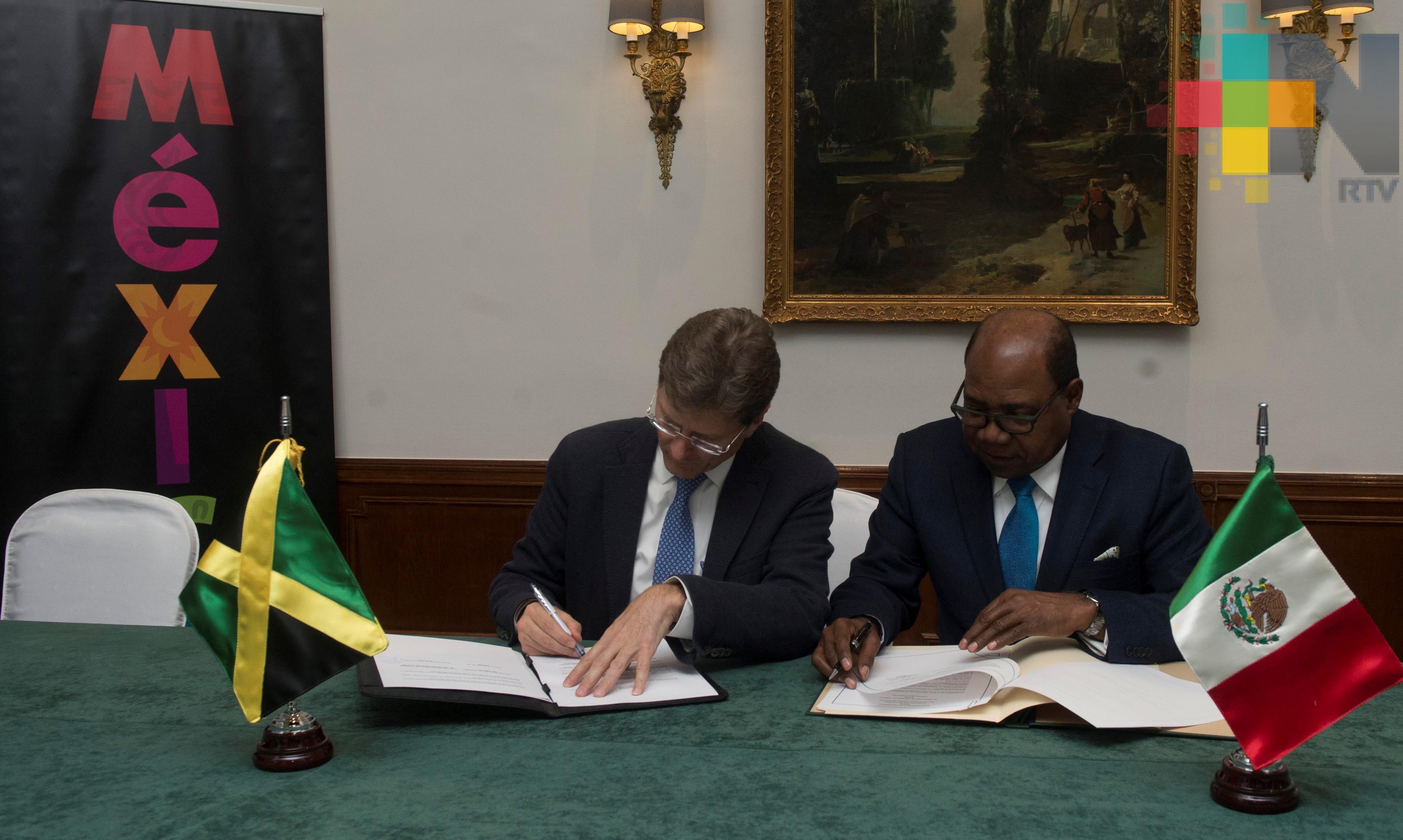 Firman México y Jamaica memorando de entendimiento en materia de cooperación turística