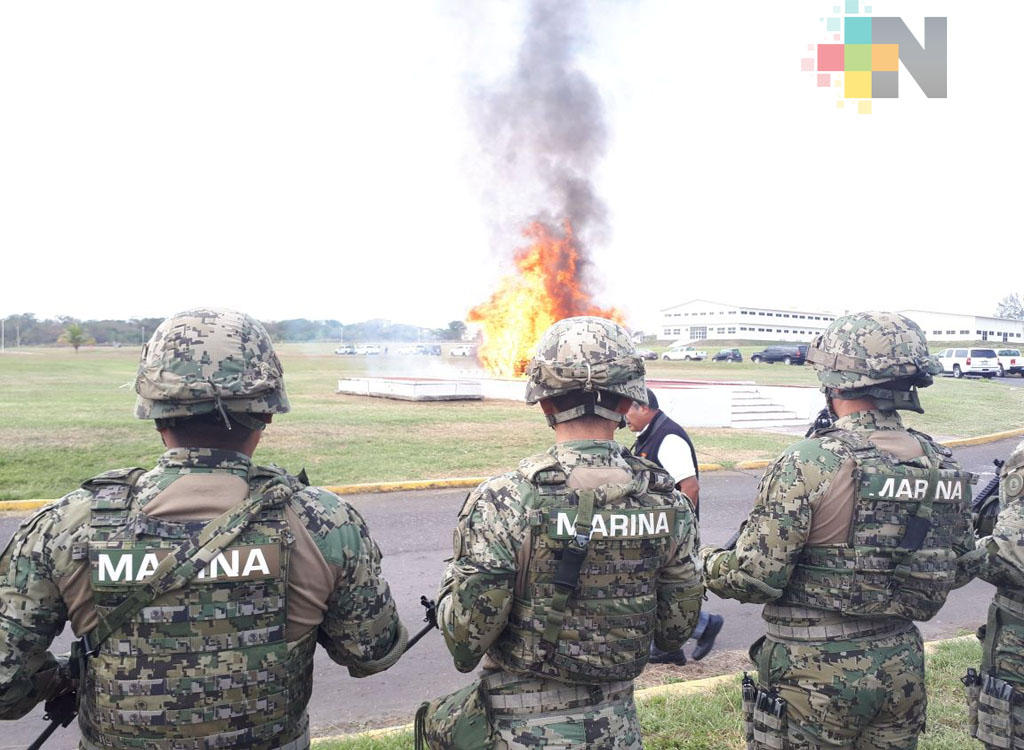 En Veracruz incineran 452 kilos de cocaína