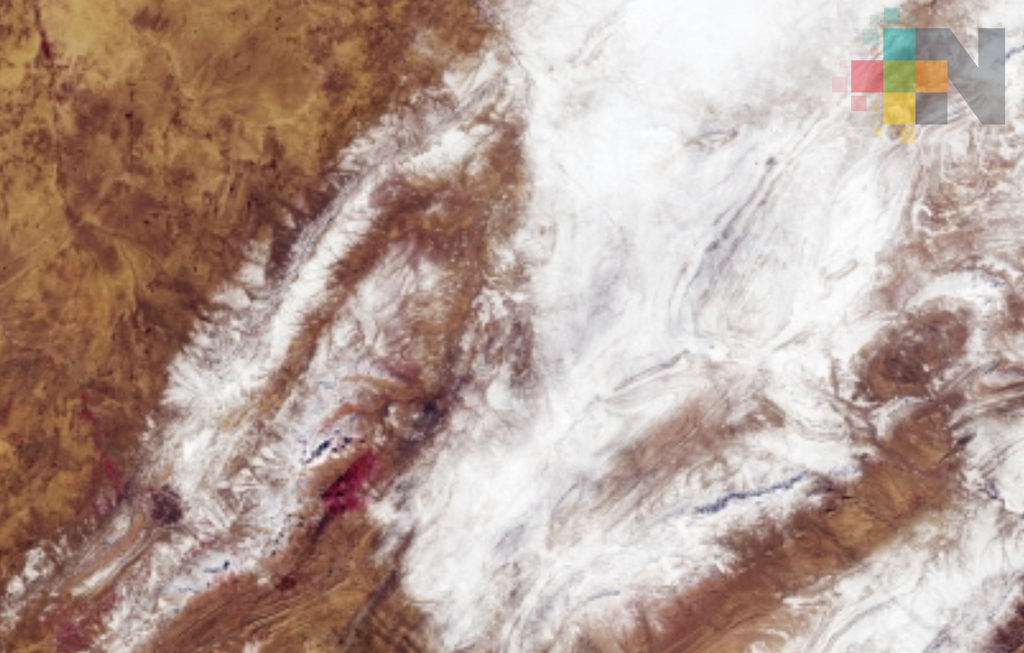 Captan desde el espacio la nevada en desierto del Sáhara