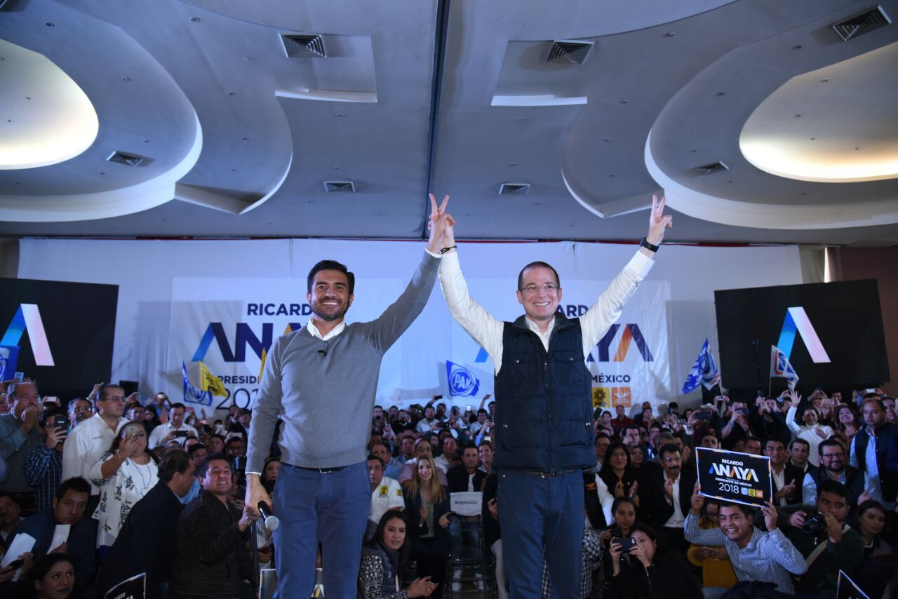 Ricardo Anaya visita Xalapa, lo acompaña Miguel Angel Yunes Márquez