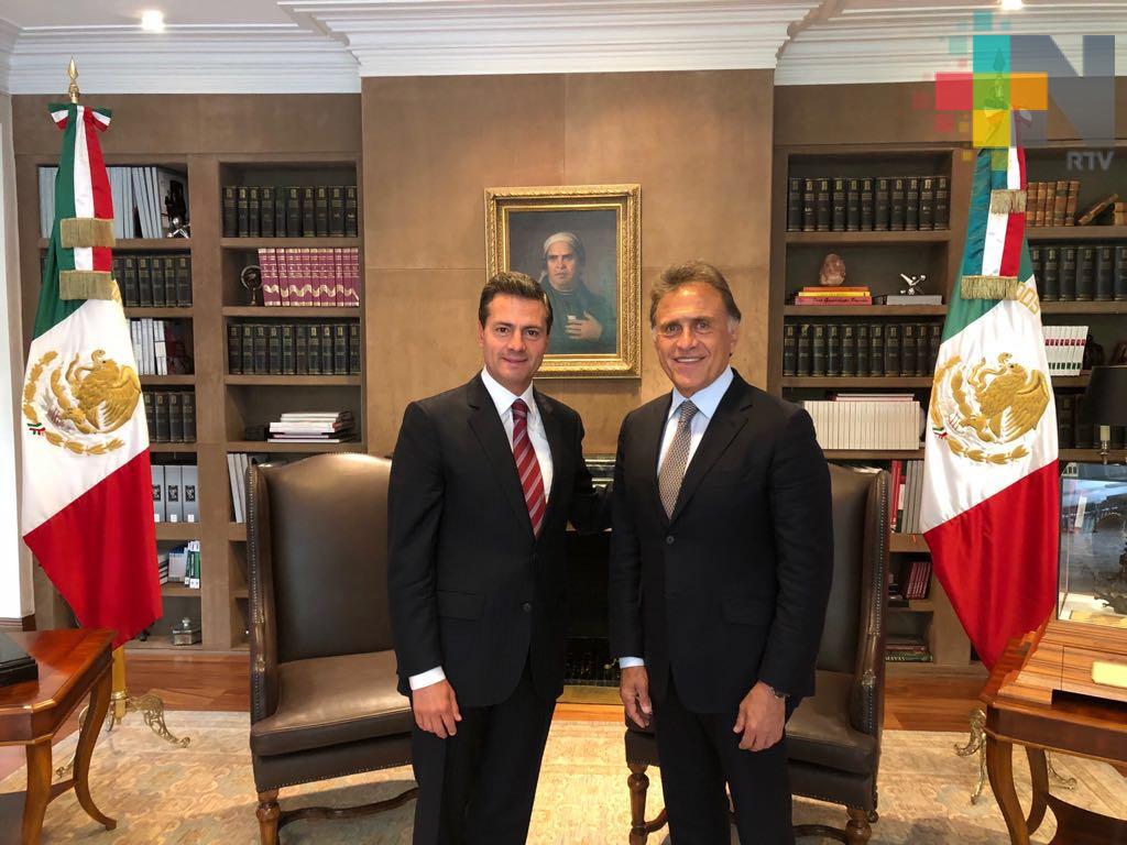 El gobernador Yunes se reúne con el presidente Enrique Peña Nieto