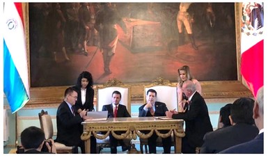 Firman acuerdo de cooperación en materia espacial México y Paraguay