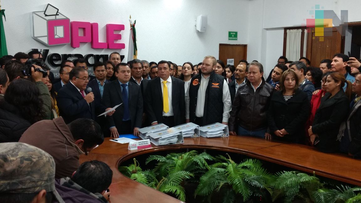 PAN-PRD-MC solicitan registro de la coalición «Por Veracruz al Frente» ante el OPLE