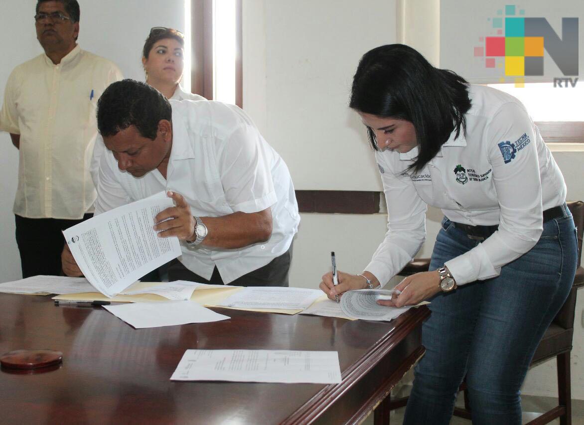 Instituto Tecnológico Superior y ayuntamiento de Tierra Blanca firman convenio de colaboración