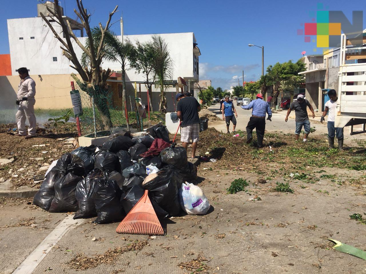 Ante falta de servicio de limpia pública, vecinos de Coatzacoalcos recolectan la basura de su colonia