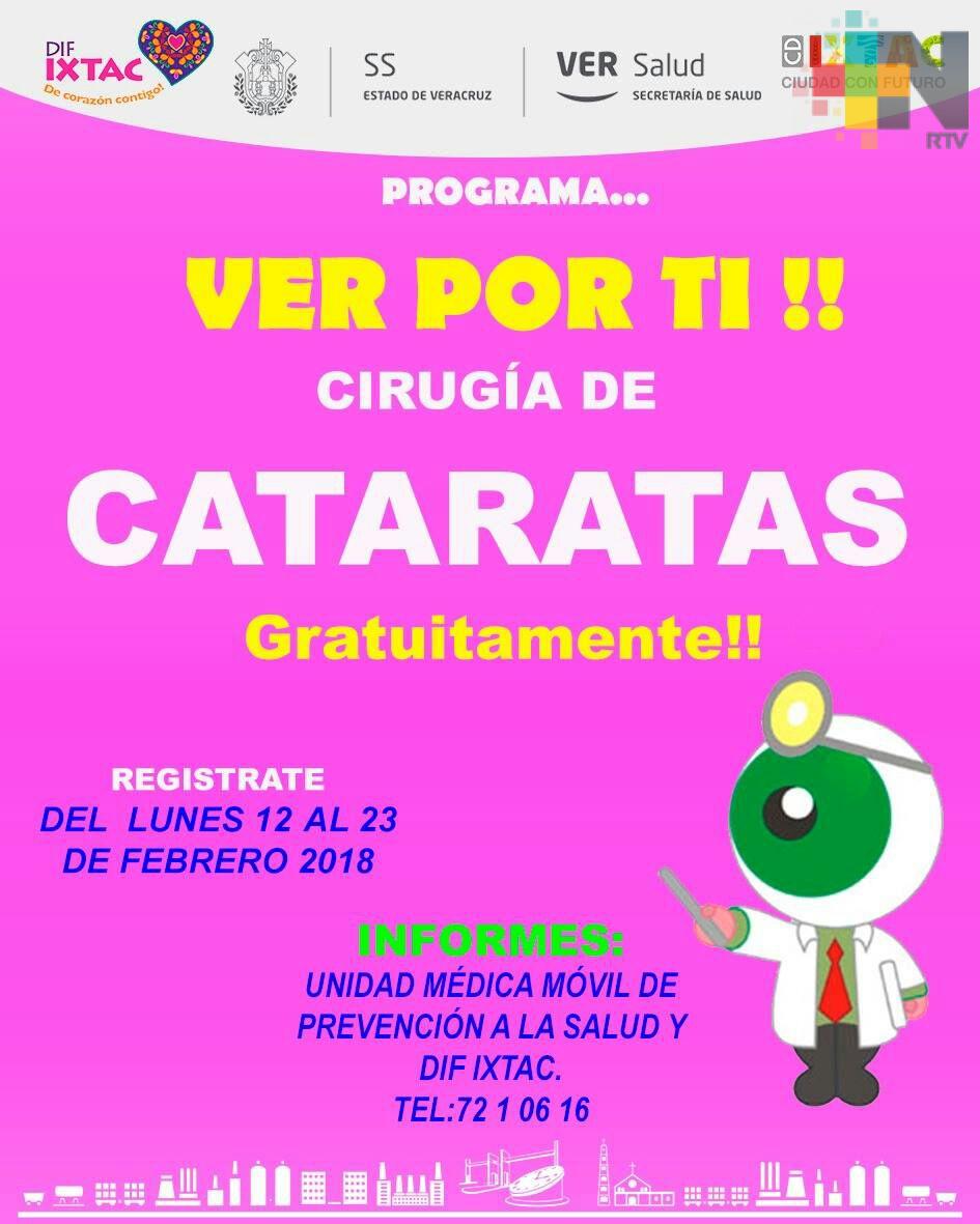 Promueven cirugías de cataratas del programa «Ver por Ti»